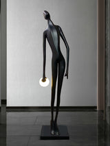abstract-humanoid-figure-sculpture-floor-lamp-with-minimalist-ring-light-globe