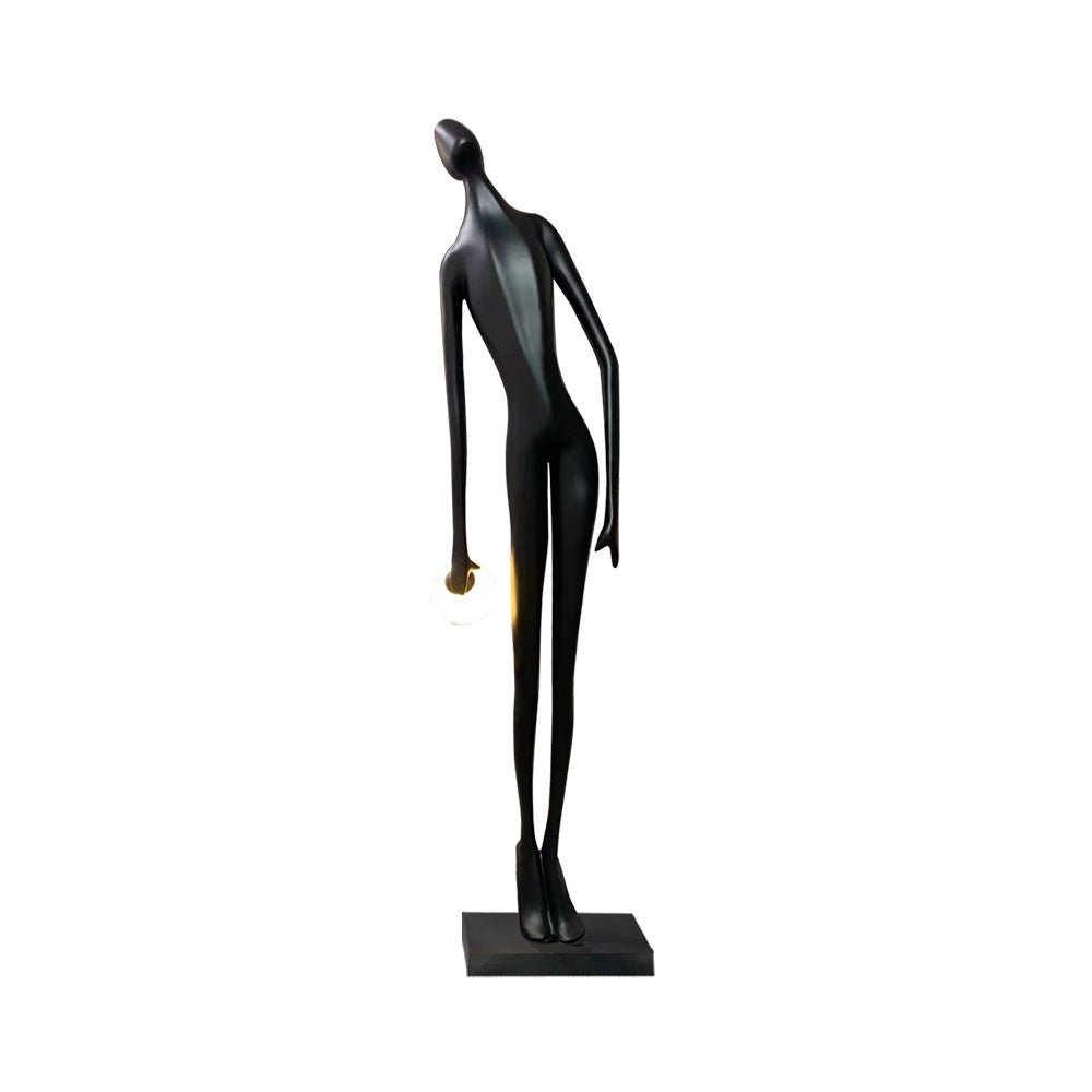 abstract-humanoid-figure-sculpture-floor-lamp-with-minimalist-ring-light-globe