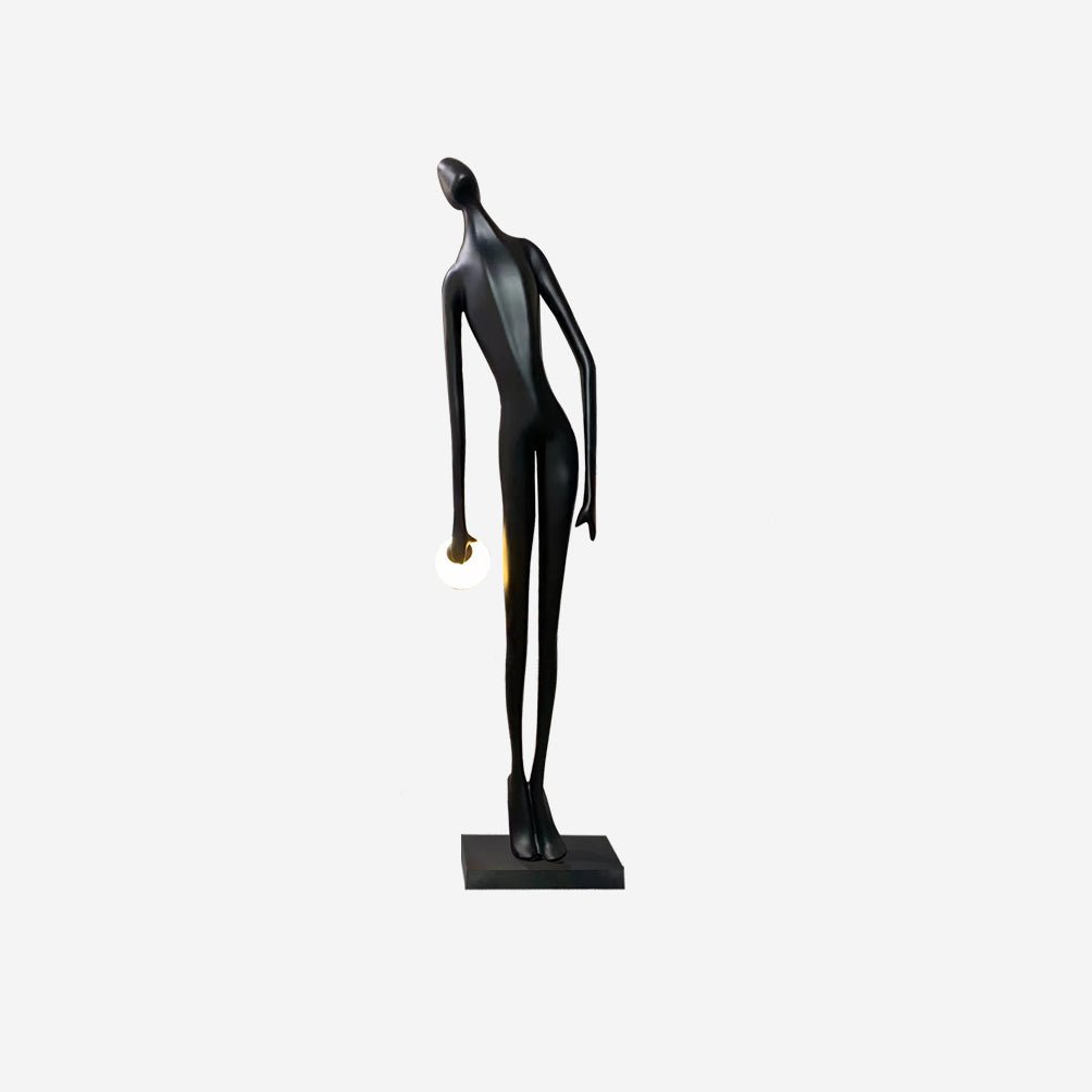 abstract-humanoid-figure-sculpture-floor-lamp-with-minimalist-ring-light-globe
