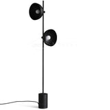 Modern Photographer Studio Standing Floor Lamp with Dual White Glass Shades