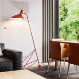 Modern Minimalist Geometric Metal Standing Lamp with Adjustable Shade for Reading