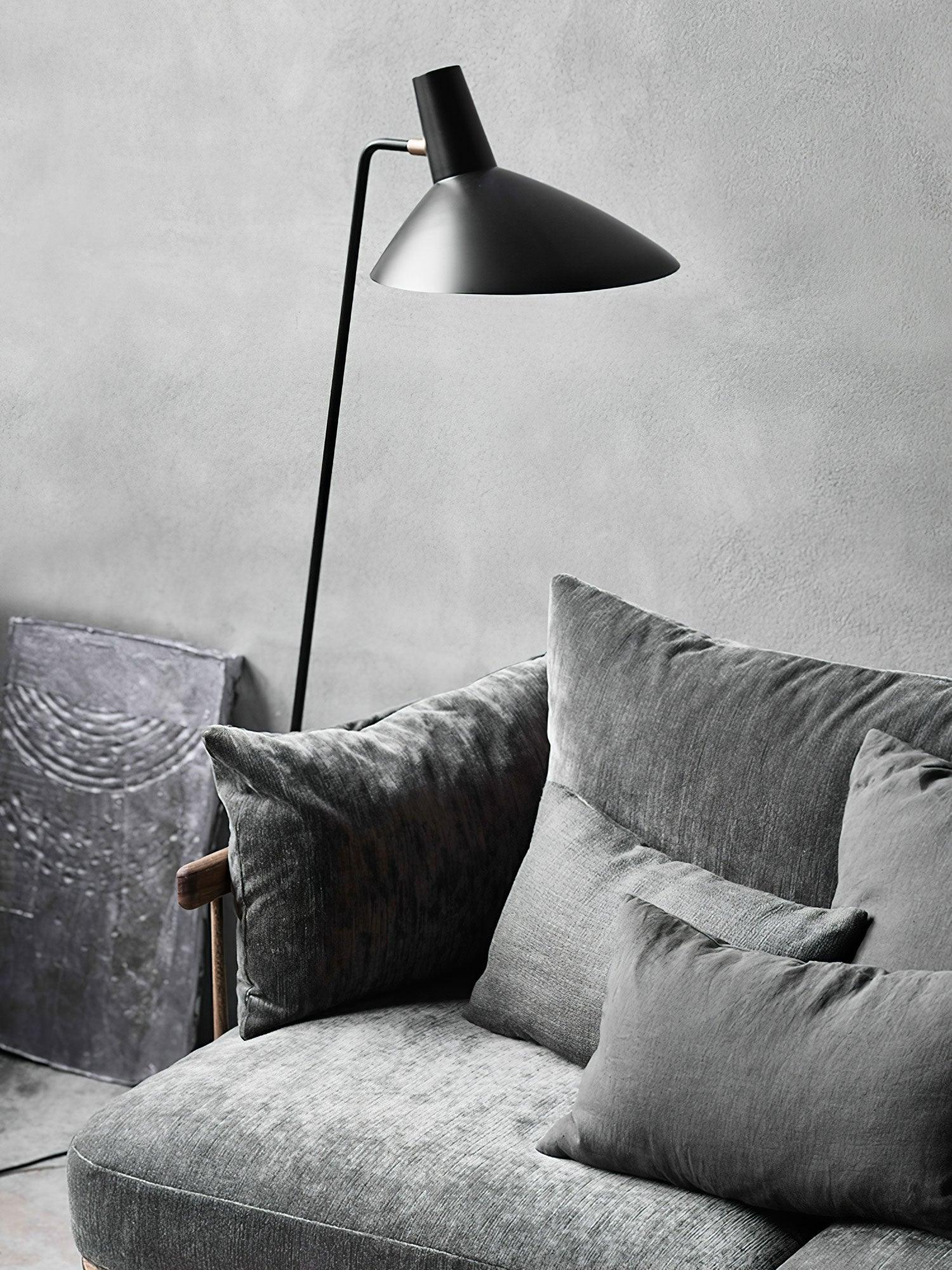 Modern Minimalist Geometric Metal Standing Lamp with Adjustable Shade for Reading