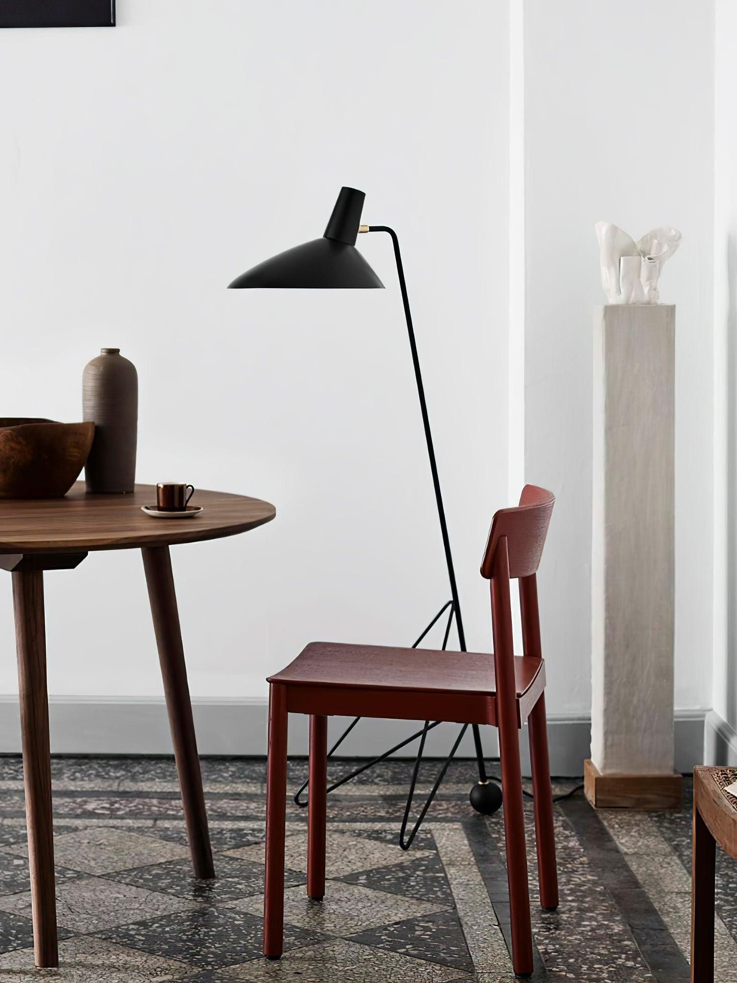Modern Minimalist Geometric Metal Standing Lamp with Adjustable Shade for Reading