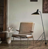 Modern Minimalist Geometric Metal Standing Lamp with Adjustable Shade for Reading
