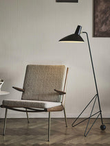 Modern Minimalist Geometric Metal Standing Lamp with Adjustable Shade for Reading
