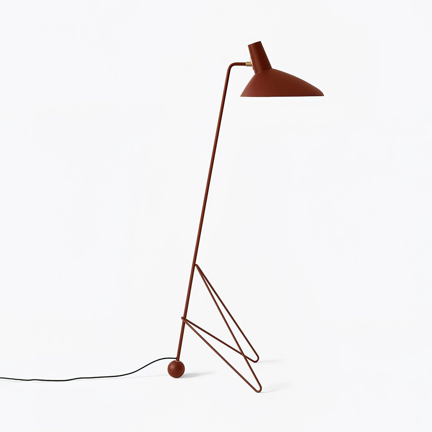 Modern Minimalist Geometric Metal Standing Lamp with Adjustable Shade for Reading