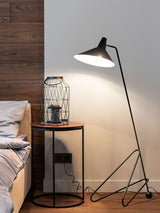 Modern Minimalist Geometric Metal Standing Lamp with Adjustable Shade for Reading