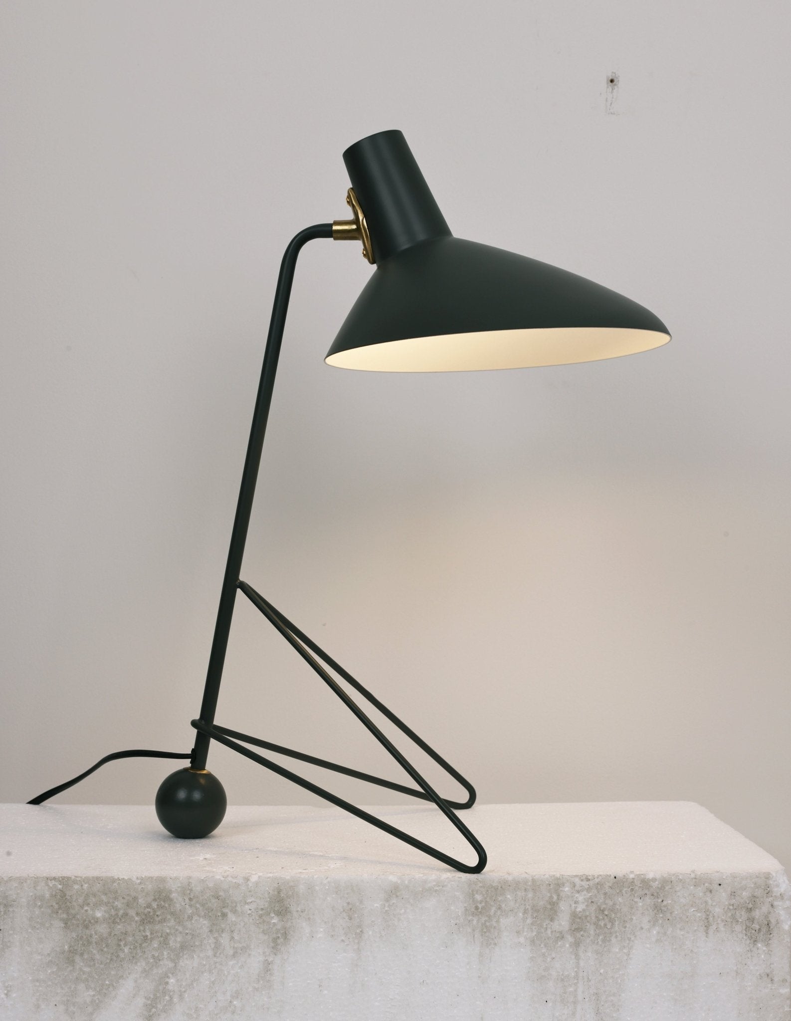 Contemporary Matte Finish Metal Table Lamp with Adjustable Head for Study and Bedside