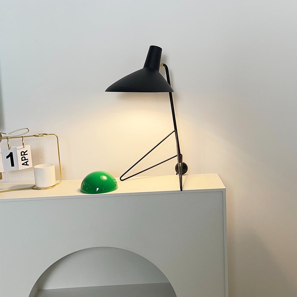 Contemporary Matte Finish Metal Table Lamp with Adjustable Head for Study and Bedside