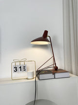 Contemporary Matte Finish Metal Table Lamp with Adjustable Head for Study and Bedside