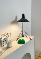 Contemporary Matte Finish Metal Table Lamp with Adjustable Head for Study and Bedside