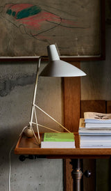 Contemporary Matte Finish Metal Table Lamp with Adjustable Head for Study and Bedside