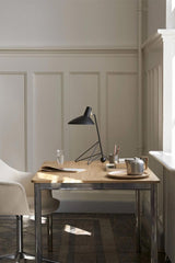 Contemporary Matte Finish Metal Table Lamp with Adjustable Head for Study and Bedside