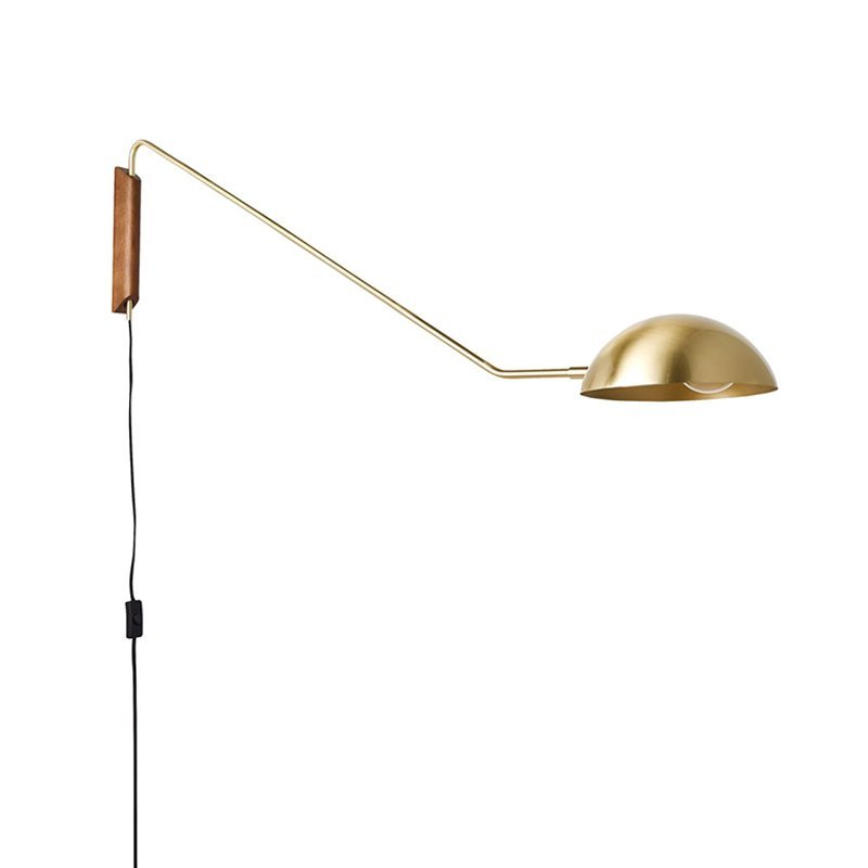 modern-adjustable-swing-arm-wall-lamp-with-dome-shade-and-wood-detail-plug-in-sconce