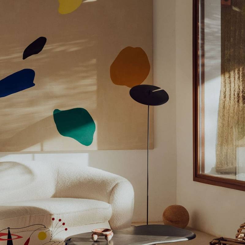 Symphony Adjustable Free Standing Floor Lamp with Rotating Metal Shade