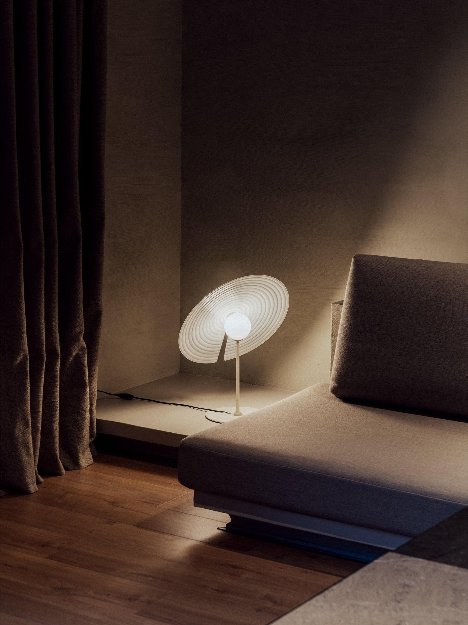 Symphony Modern Adjustable Table Lamp with Rotating Glass Shade and Magnet System