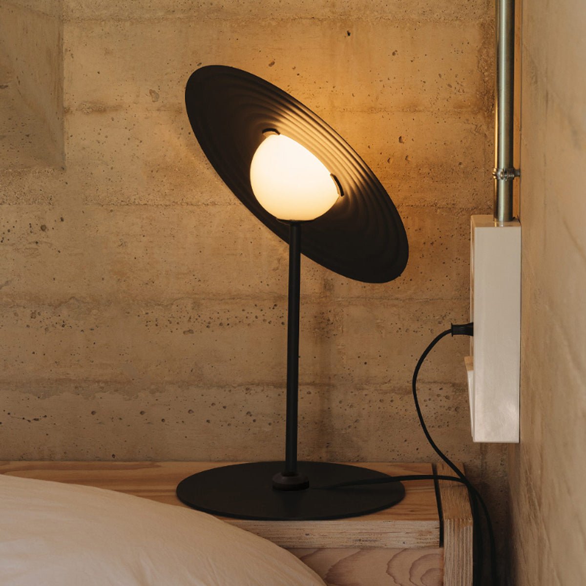 Symphony Modern Adjustable Table Lamp with Rotating Glass Shade and Magnet System