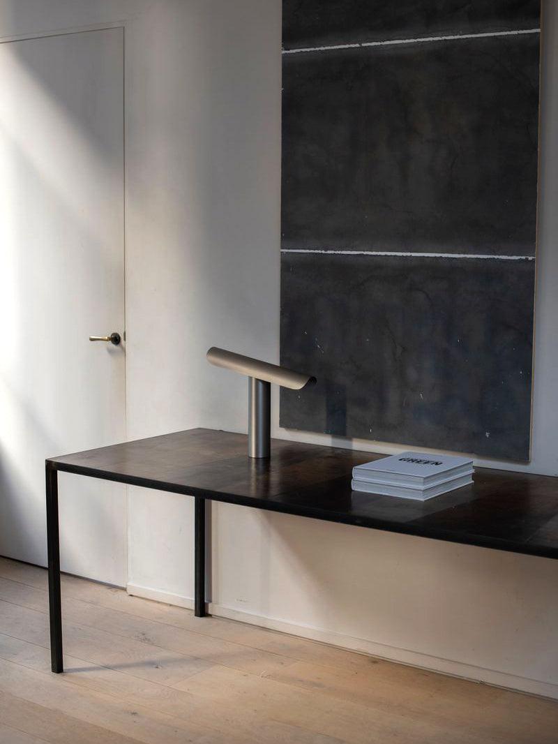 Modern Minimalist Geometric Adjustable LED Desk Lamp with Metal Finish