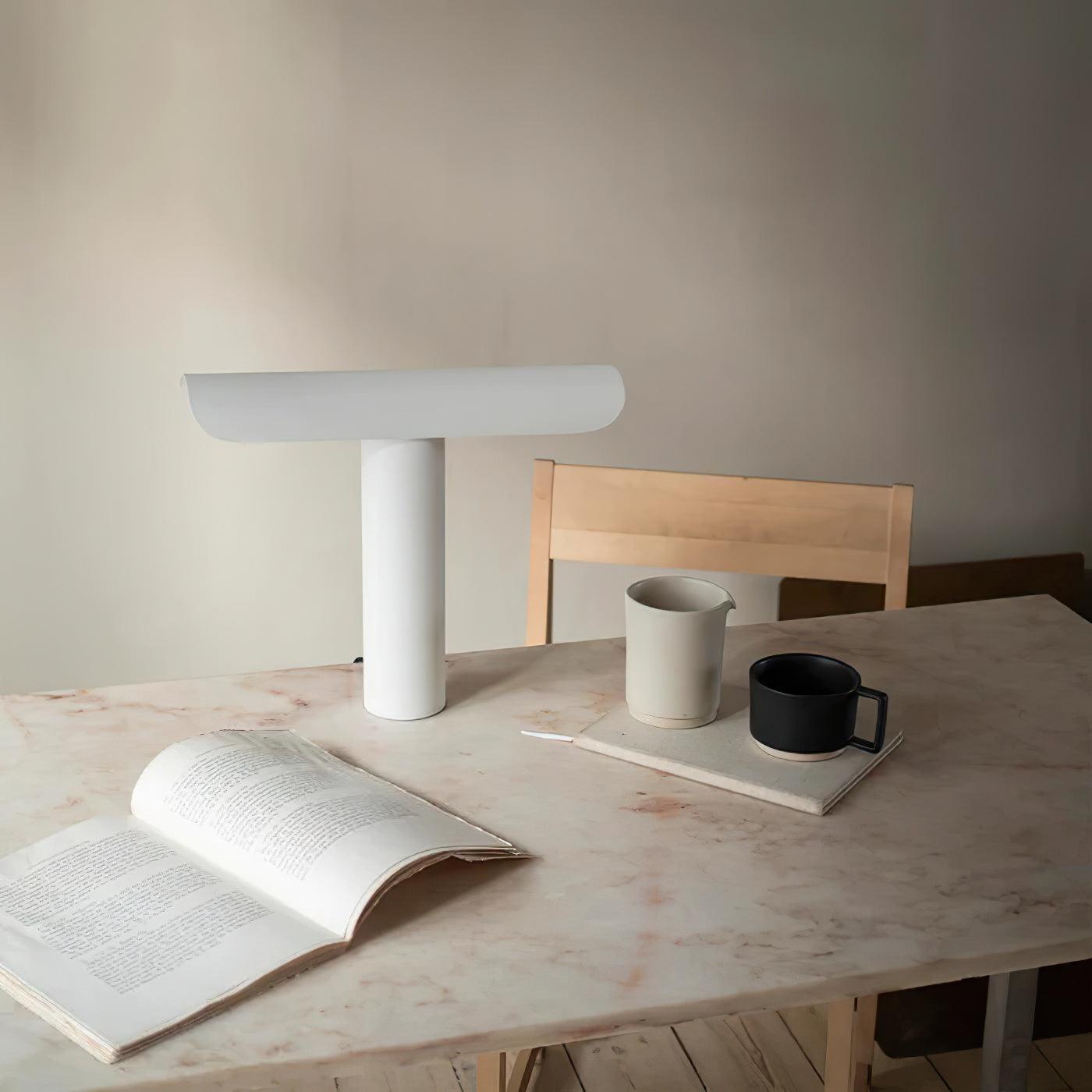 Modern Minimalist Geometric Adjustable LED Desk Lamp with Metal Finish