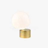 Modern Handcrafted Glass Globe Desk Lamp Gold Minimalist Table Light for Home Office