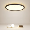 Modern Black Round LED Flush Mount Ceiling Light for Minimalist Kitchen and Dining Room Decor