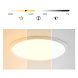 Modern Black Round LED Flush Mount Ceiling Light for Minimalist Kitchen and Dining Room Decor