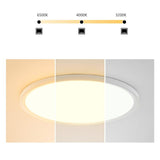 Modern Black Round LED Flush Mount Ceiling Light for Minimalist Kitchen and Dining Room Decor