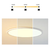 Modern Round LED Flush Mount Ceiling Light with Dimmable Aluminum Frame for Living Room and Bedroom