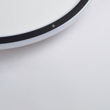 Modern Round Black LED Flush Mount Ceiling Light Minimalist Halo Lighting for Bedroom Kitchen