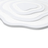 Minimalist White Rippled Flush Mount Ceiling Light with LED Integrated PMMA Shade