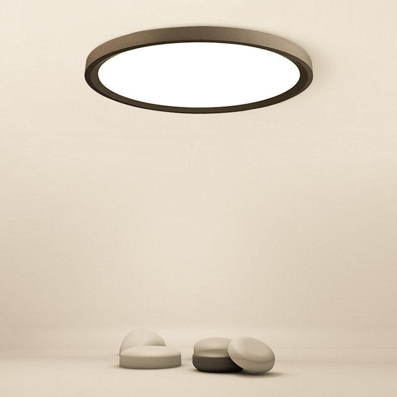 Modern Nordic Black Flush Mount LED Ceiling Light for Kitchen Dining Room