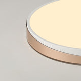 Modern Circular LED Flush Mount Ceiling Light Geometric Iron and PMMA Fixture for Home