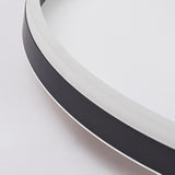 Minimalist Round Black Flush Mount Ceiling Light Dimmable LED Fixture for Kitchen and Living Room