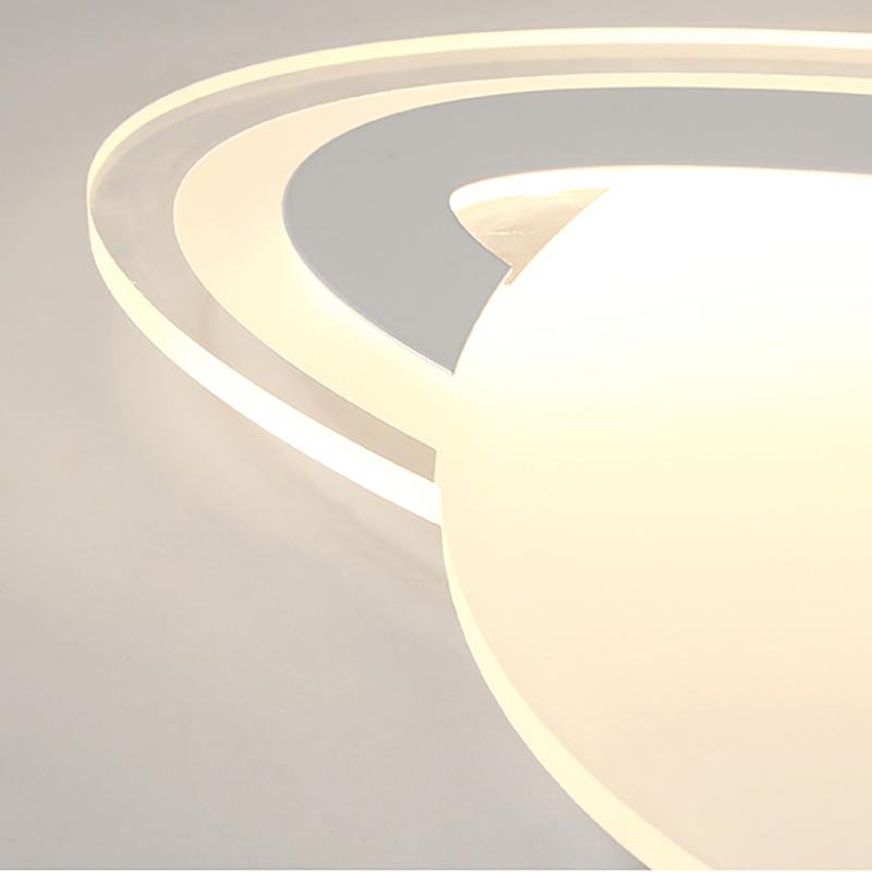 Modern Planet LED Flush Mount Ceiling Light Dimmable Lamp with Remote for Kids Room