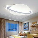 Modern Planet LED Flush Mount Ceiling Light Dimmable Lamp with Remote for Kids Room