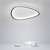 Modern Black Abstract Geometric LED Flush Mount Ceiling Light Fixture for Bedroom and Living Room