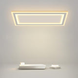 Minimalist Geometric Square LED Flush Mount Ceiling Light for Bedroom and Living Room