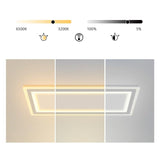 Minimalist Geometric Square LED Flush Mount Ceiling Light for Bedroom and Living Room