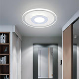 Modern Flower Design Concentric Circle LED Flush Mount Ceiling Light in White