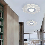 Modern Flower Design Concentric Circle LED Flush Mount Ceiling Light in White