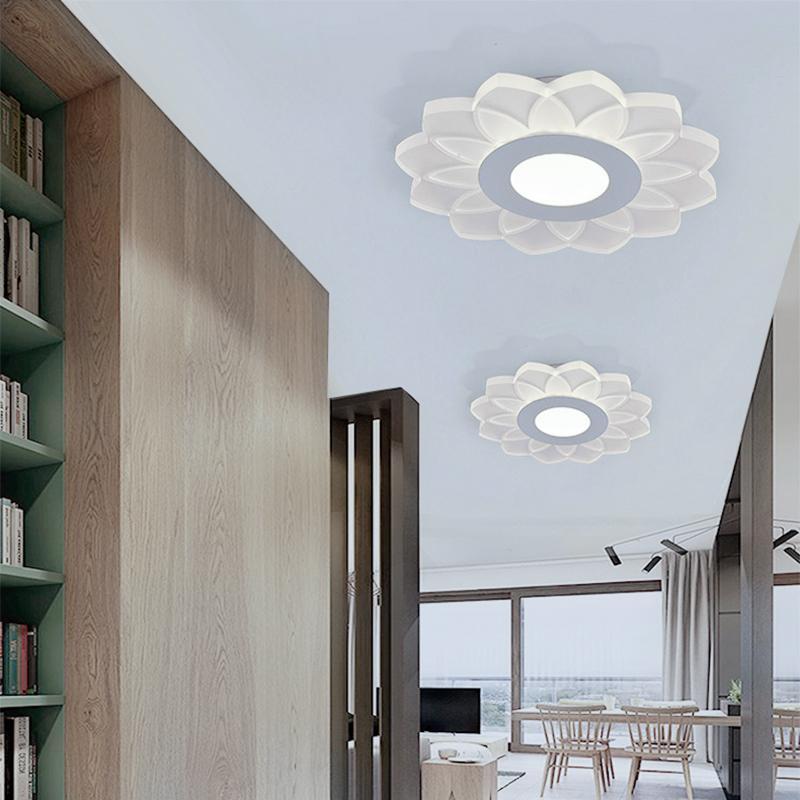 Modern Flower Design Concentric Circle LED Flush Mount Ceiling Light in White