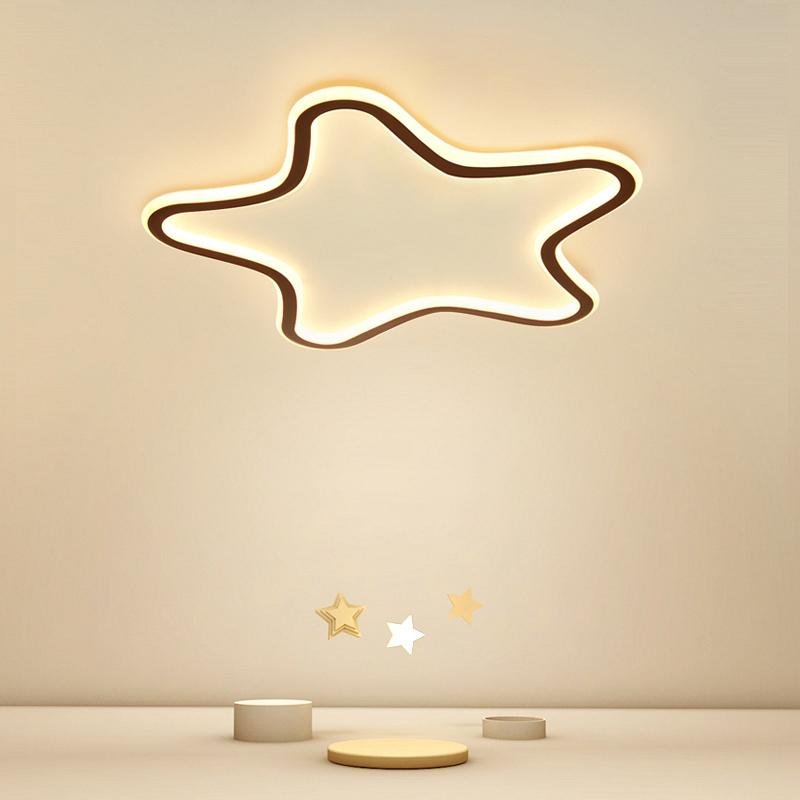 Modern Black Starfish LED Flush Mount Ceiling Light Dimmable Lamp for Kids Room Decor