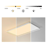 Large Modern Rectangular LED Flush Mount Ceiling Light Fixture for Contemporary Living Rooms