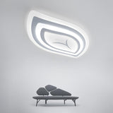 Modern Leaf Shaped Ceiling Light Fixture with Dimmable Remote Control for Home