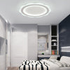Modern Minimalist Round LED Flush Mount Ceiling Light with Iron Frame for Bedroom