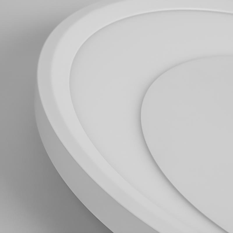 Modern White Round LED Flush Mount Ceiling Light Fixture for Kitchen and Living Room