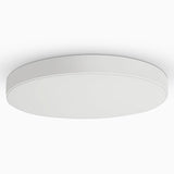 Modern 16 Inch Dimmable Round LED Flush Mount Ceiling Light with Remote in White