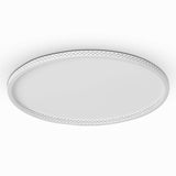 Dimmable Round LED Flush Mount Ceiling Light with Modern Hollow Edge Design for Bedroom