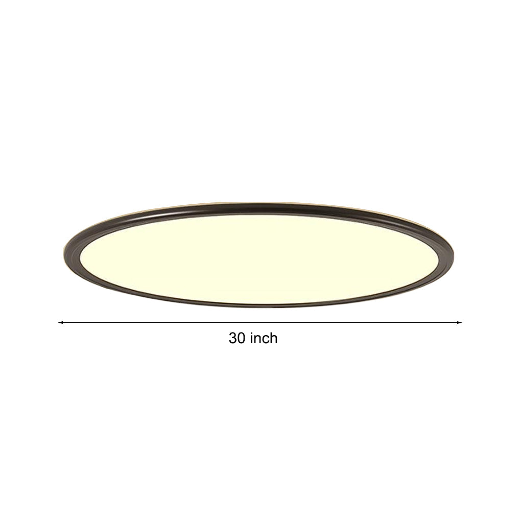30 Inch Modern Round LED Ultrathin Flush Mount Ceiling Light with Dimmable Options