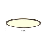 30 Inch Modern Round LED Ultrathin Flush Mount Ceiling Light with Dimmable Options